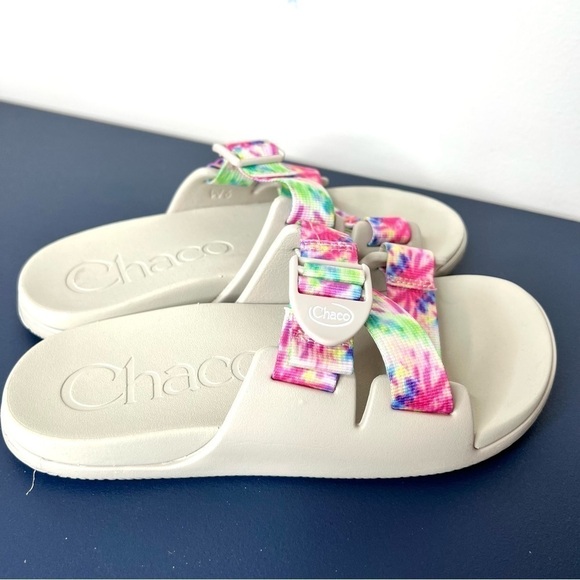 Chaco Chillos Hash Slide Sandal Light Tie Dye Women’s Size 6 - Picture 12 of 17